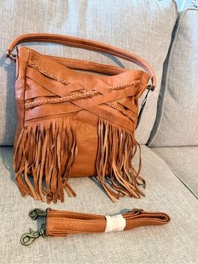 NWT- Day&Mood 100% leather bag in Cognac color